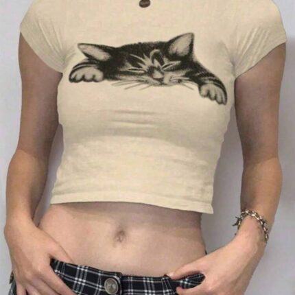 کراپ تاپ کیوت طرح پیشی