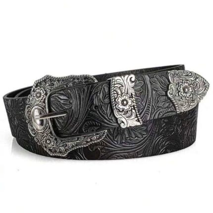 بلت چرمی حکاکی شده  سگگ کار شده